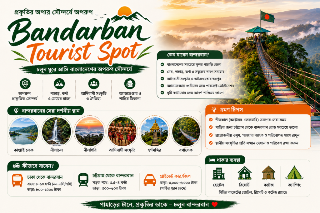 বান্দরবান ভ্রমণ গাইড: দর্শনীয় স্থান, যাওয়ার উপায় ও খরচ 1 বান্দরবান ভ্রমণ গাইড