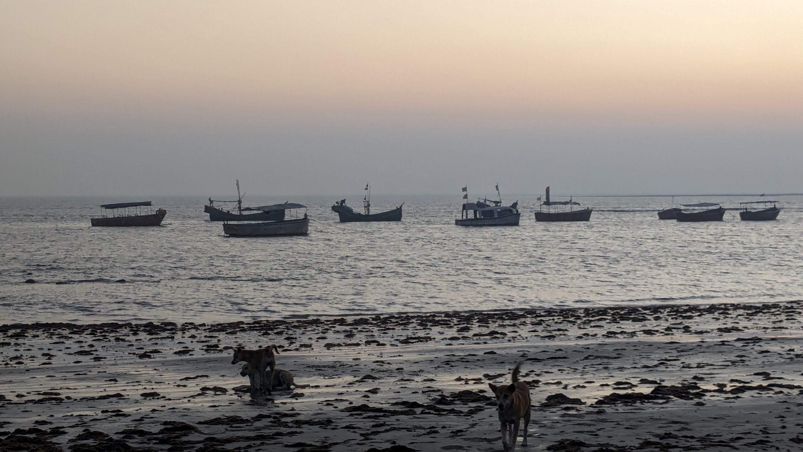 সন্ধ্যায় সেন্ট মার্টিনের সৈকত