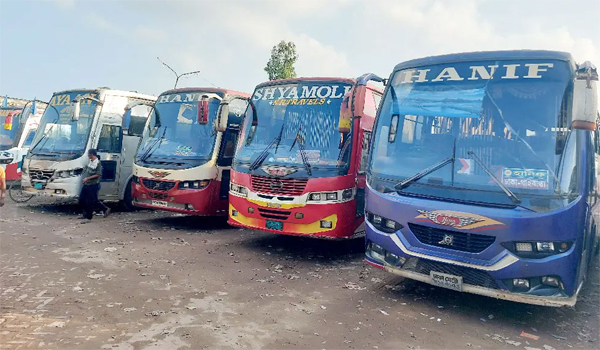 ঢাকা থেকে গাইবান্ধা বাসের সময়সূচি ও ভাড়া 1 বাস টার্মিনালে হানিফ ও শ্যামলী বাস