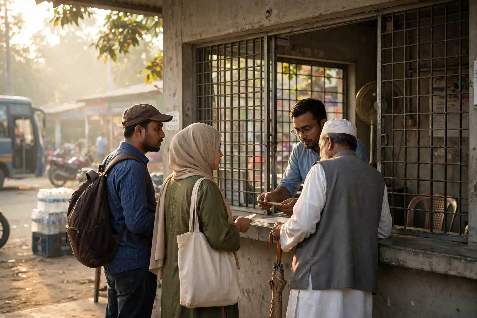 বাংলাদেশে আন্তঃজেলা বাস টিকিট কাউন্টার